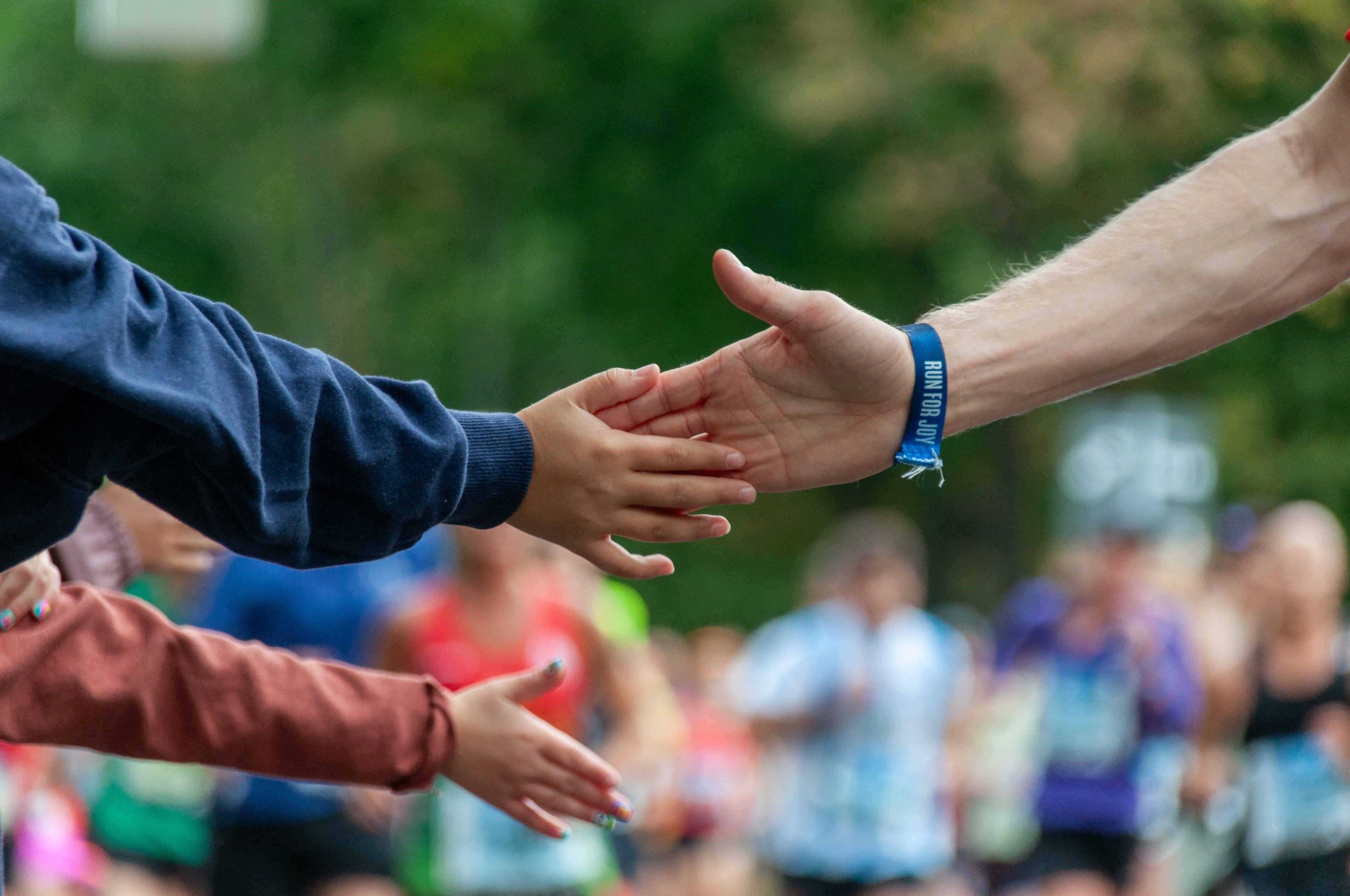 Runners taking part in a large city road race